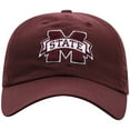 thumbnail image 2 of Men's Top of the World Maroon Mississippi State Bulldogs Staple Adjustable Hat, 2 of 4