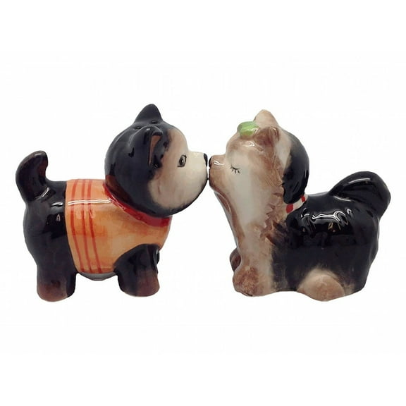 GENL Ceramic Multicolor Salt & Pepper sets Magnetic Dogs