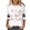 White, variant on Feancey Women's Halloween Tshirts Dressy Casual 3/4 Sleeve Tunic Tops Holiday Funny Cute Ghost Graphic Tees Comfy Crewneck Pullover Shirt Beige XXL