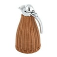 thumbnail image 6 of Stainless Steel Rattan Thermal Jug Retro Coffee Thermal Jug 0.4 Gal Large Capacity Double Walled Vacuum Insualted Jug Rattan Thermal Jug with Silicone Lid, 6 of 12