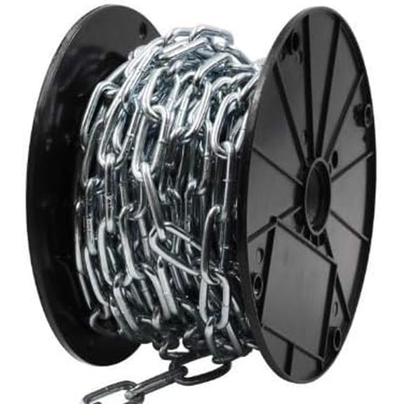 TC Coil Chain Zinc Straight Link (Trade Size 2/0 100Ft Box)$$Hardware