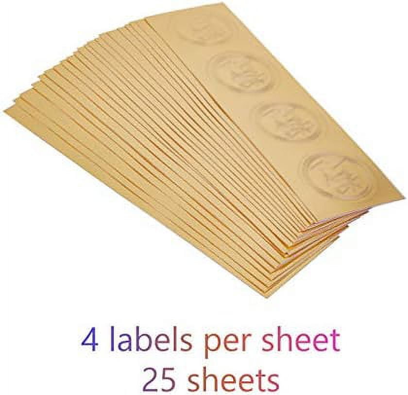 4 x 2 Gold Foil Labels for Lasers 25 sheets 4020GF