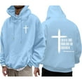 thumbnail image 5 of MHFRRA Sudadera con Capucha Estampada, Cómoda Sudadera con Capucha con Un Elegante Diseño Gráfico para Uso Informal y Actividades Al Aire Libre Azul claro, 5 of 5