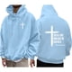 thumbnail image 5 of MHFRRA Sudadera con Capucha Estampada, Cómoda Sudadera con Capucha con Un Elegante Diseño Gráfico para Uso Informal y Actividades Al Aire Libre Azul claro, 5 of 5