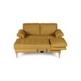 thumbnail image 2 of Sala Modular Reversible Makora Cavalli Con Memory Foam, Color Mostaza, Lino Respaldo Reclinable De 3 posiciones., 2 of 9