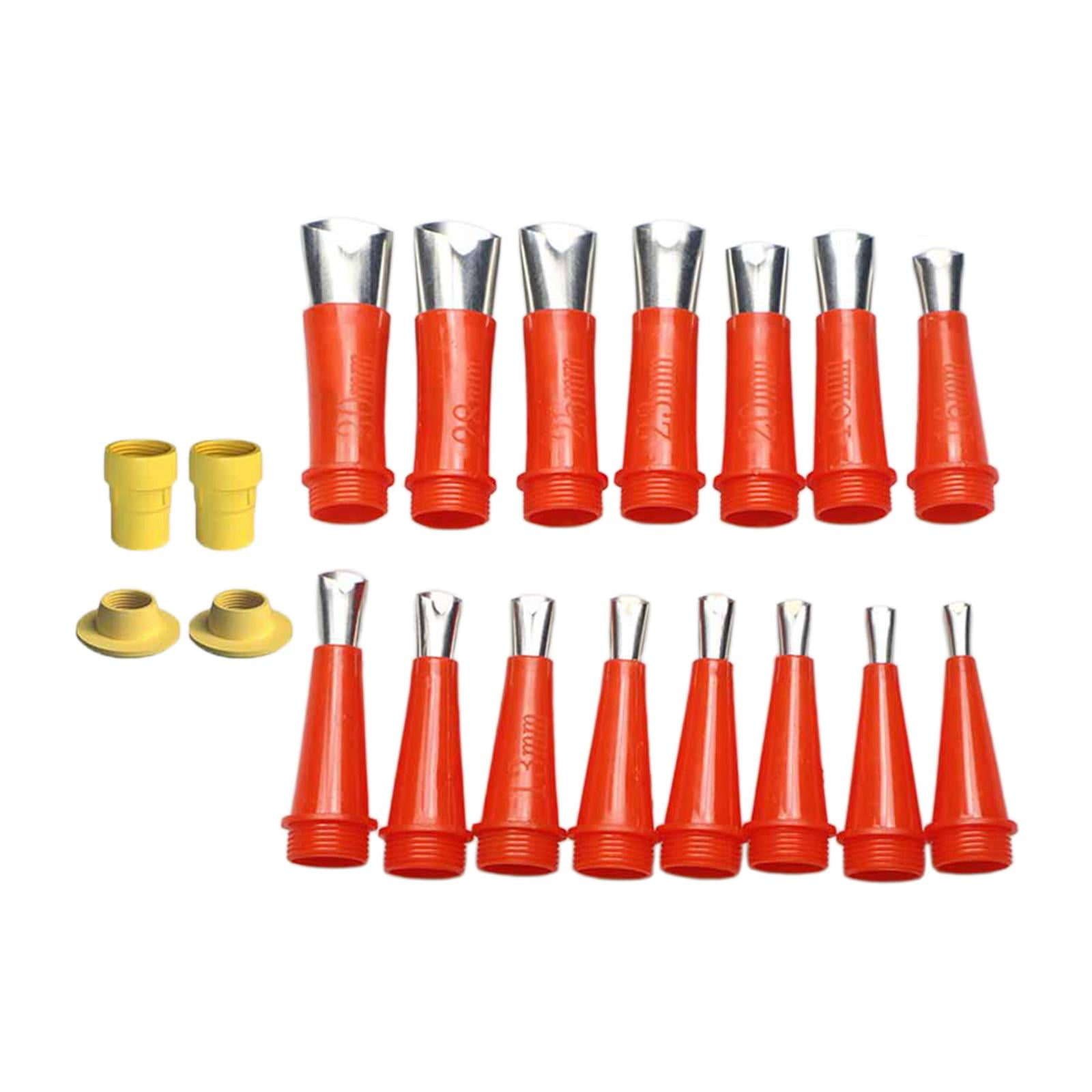 Caulking Caulk Nozzle Stainless Steel with Base 15 Sizes Universal Replacement Sealant Finishing