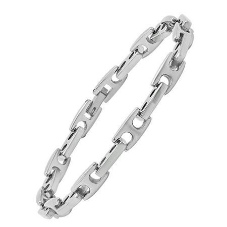Stainless Steel Gear Link Bracelet, 8.5