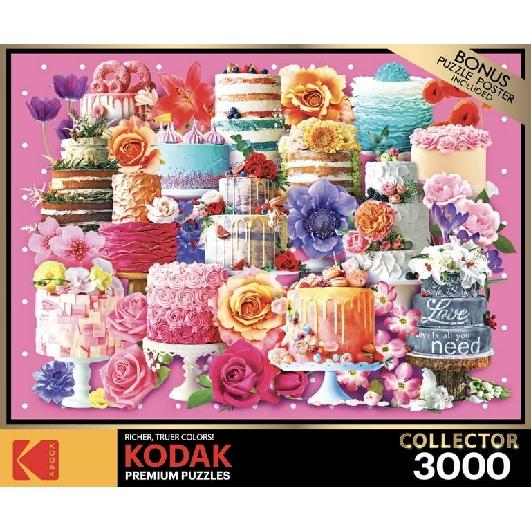 Cra-Z-Art Kodak 3000-Piece Cake and Flowers Adult Jigsaw