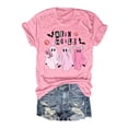 thumbnail image 2 of HCYSFG Womens Halloween T Shirts Crewneck Short Sleeve Mean Ghouls Ghost Letter Graphic Relaxed Fit Holiday Tees Fall Tops, 2 of 4