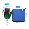 thumbnail image 2 of Uxcell Fishing Gloves with ABS Magnet Release Towel Fisherman Professional Puncture Resistant Glove, Black 1 Pair, 2 of 5