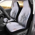 thumbnail image 1 of RYLABLUE Set of 2 Car Seat Covers Xmas Frost Snow Flake Silhouette Symbol Weather Ice Collection Universal Auto Front Seats Protector Fits for Car,SUV Sedan,Truck, 1 of 5