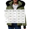 thumbnail image 3 of Women's Winter Warm Cotton-padded Coat, Single-breasted Zipper Cotton-padded Coat Army Green L, 3 of 6