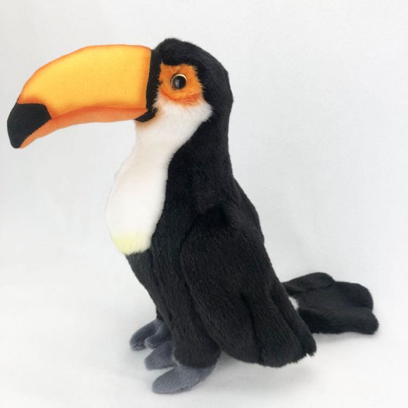 Great Hornbill Plush, Large Double Horned Hornbillb Stuffed Animal Soft Halloween Toys for Girls and Boys 11.8"