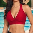 thumbnail image 5 of UAYOTSE Summer Large Bust Bikini Top Only, Twist Front Design with Wide Straps, Comfy Padded Bathing Suit for Daily Summer Swimming Wear,Sizes S, 5 of 7