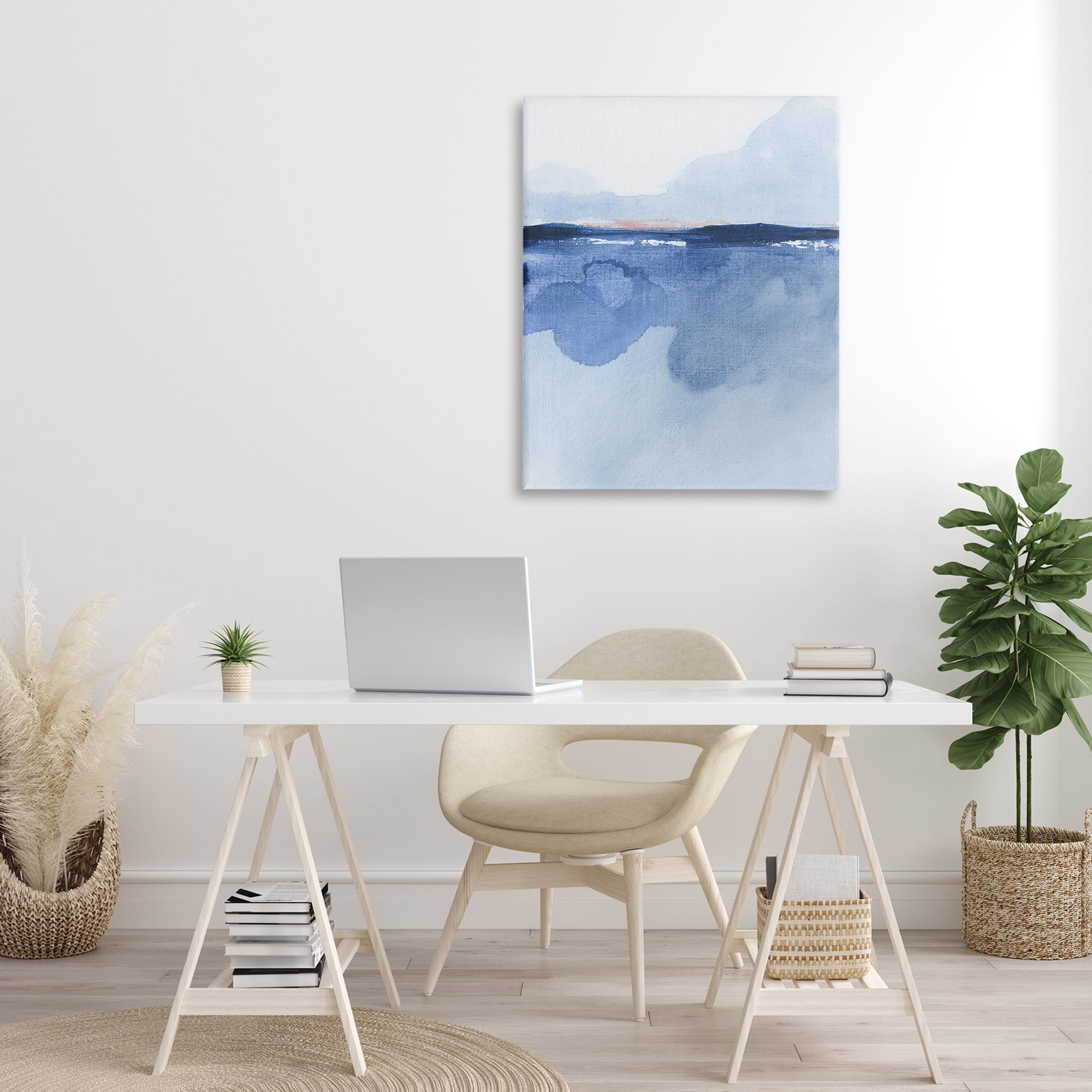 Stupell Industries Abstract Fluid Landscape Abstract Painting Gallery Wrapped Canvas Art Print Wall Art, 30 x 40