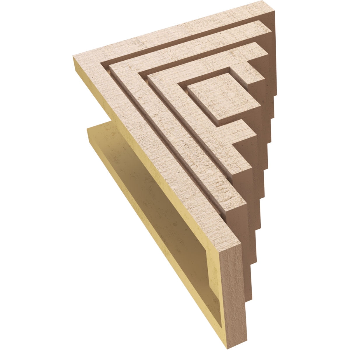 6"W x 12"D x 18"H Classic Landon Rough Cedar Woodgrain TimberThane Corbel, Primed Tan