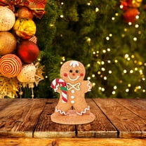ULTNICE Christmas Gingerbread Man Decoration Resin Window Display 1Pack