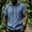 Blue, variant on Cotton Linen Men Tee Shirts Short Sleeve Casual White Hoodie Shirt Hooded Workout Loose Fit Pullover Summer Tops