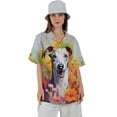 thumbnail image 4 of Welcome Spring Summer Whippet Portrait Flower Blue Sky Hawaiian Shirt Breathable Summer Unisex Merch Dog Lover - 12001, 4 of 6