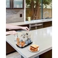 thumbnail image 3 of Fall Beige Pumpkin Toaster Cover 4 Slice, Large Kitchen Appliance Covers, Thanksgiving Eucalyptus Leaves Retro Toaster Oven Cover with Loop, Bread Machine Cover Polyester Dust Cover Protection, 3 of 4