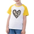 thumbnail image 1 of T-shirts à Imprimé Cœur pour Femmes Été Manches Courtes, 1 of 9