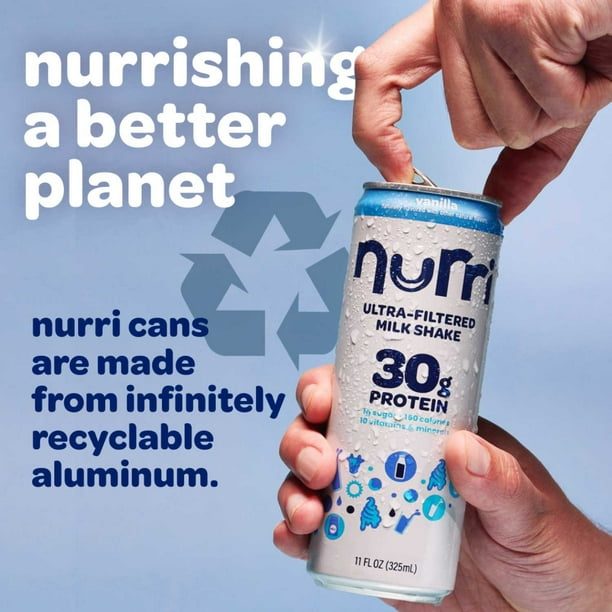 Nurri 30g Vanilla Ultra-Filtered Milkshake 11 fl. oz., 12 pk