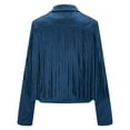 thumbnail image 5 of FAVIPT 2024 Women Faux Suede Leather Tassel Coat Lapel Long Sleeve Motorcycle Short Fringe Jacket,Vintage Moto Biker Jackets for Women, 5 of 8