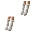 thumbnail image 3 of Minnieouse 3 pares de calcetines altos de invierno Cosplay sobre la rodilla Calcetín cálido Botas Mujer Calcetines hasta la rodilla Favores de Gris 2piezas, 3 of 6