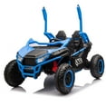 thumbnail image 4 of iRerts 2 Seater Ride on Car for Kids, 24 Volt Ride on Toys for Boys Girls Gifts, Powered Ride on UTV Electric Vehicle with Remote Control, Bluetooth, MP3/USB Ports, 4 Wheel Spring Suspension, Blue, 4 of 11