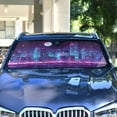 thumbnail image 4 of Cyberpunk City at Night Car Windshield Sun Shade Foldable Car Front Window Visor Heat and UV Protection 53x23.5, 4 of 8