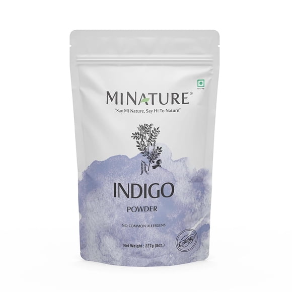 mi Nature Indigo Powder puro natural cultivado orgánicamente en polvo índigo - para cabello (227 g / (1/2 lb) / 8 onzas)