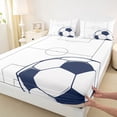 thumbnail image 4 of Erosebridal Boys Girls Soccer Print Full Size Sheets 4-Piece,Sport Gamer Bed Sheets for Kids Teens,Super Cozy Room Decor, 4 of 5