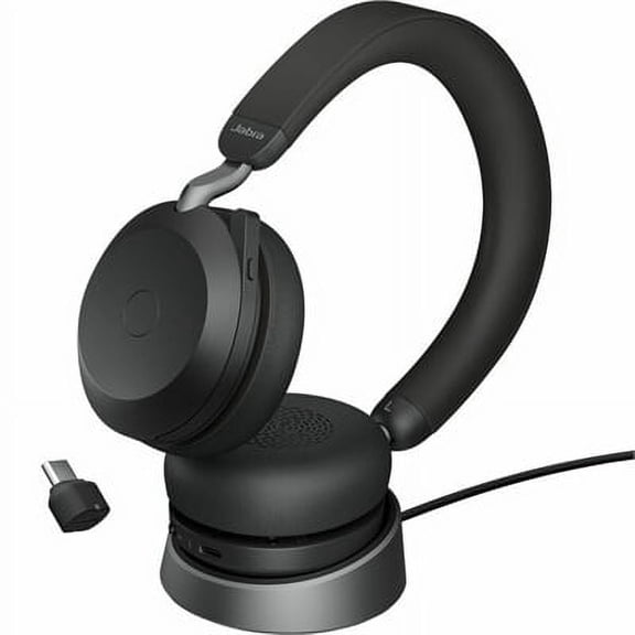 Pre-Owned Jabra Evolve2 75 PC Wireless Headset Bluetooth Adapter and Teams-Compatibility