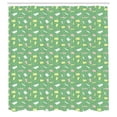 thumbnail image 2 of Ambesonne Abstract Shower Curtain, Brushstroke Paints Dots, 69"Wx84"L, Sea Green Pale Pink, 2 of 4