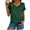 Green, variant on Womens Summer Tops Cap Sleeve Front Twist Knot V Neck T Shirts Draped Blouses Casual Loose Fit tees Green M