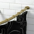 thumbnail image 2 of Kingston Brass CC3177 47-60 in. Edenscape Stainless Steel Adjustable Curved Shower Curtain Rod, Brushed Brass, 2 of 5