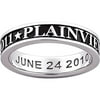 Personalized Sterling-Silver Raised Letter Enameled Class Ring