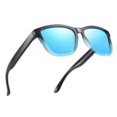 thumbnail image 4 of Gafas de sol deportivas polarizadas para hombre, para conducir, ciclismo, pesca, protección UV, marco negro, lente azul hielo, 4 of 11