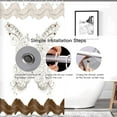 thumbnail image 5 of Boho Butterfly Shower Curtain,Brown and White Shower Curtains Set for Bathroom,Modern Minimalist Abstract Art Bath Curtain with 12 Hooks 72x72in,Waterproof Fabric, 5 of 6