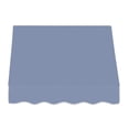 thumbnail image 2 of Awntech 4.38 Ft Dallas Retro Straight Slope Fixed Awning with Anodized Arms (52.5in x 24in x 48in), Dusty Blue, 2 of 5
