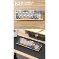 thumbnail image 5 of K3 Mechanical Keyboard Russian Mechanical Keyboard 100 Keys Gaming Office Gaming Computer Keyboard Full Keys No Punch Multiple Light Effects Personalised Keycaps Wired Keyboard, 5 of 10