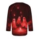 thumbnail image 3 of Camisas de Manga Larga para Hombres Imprimir Casual Cuello Redondo Blusa de Manga Corta, Camisas de Lino para Hombres, 3 of 4