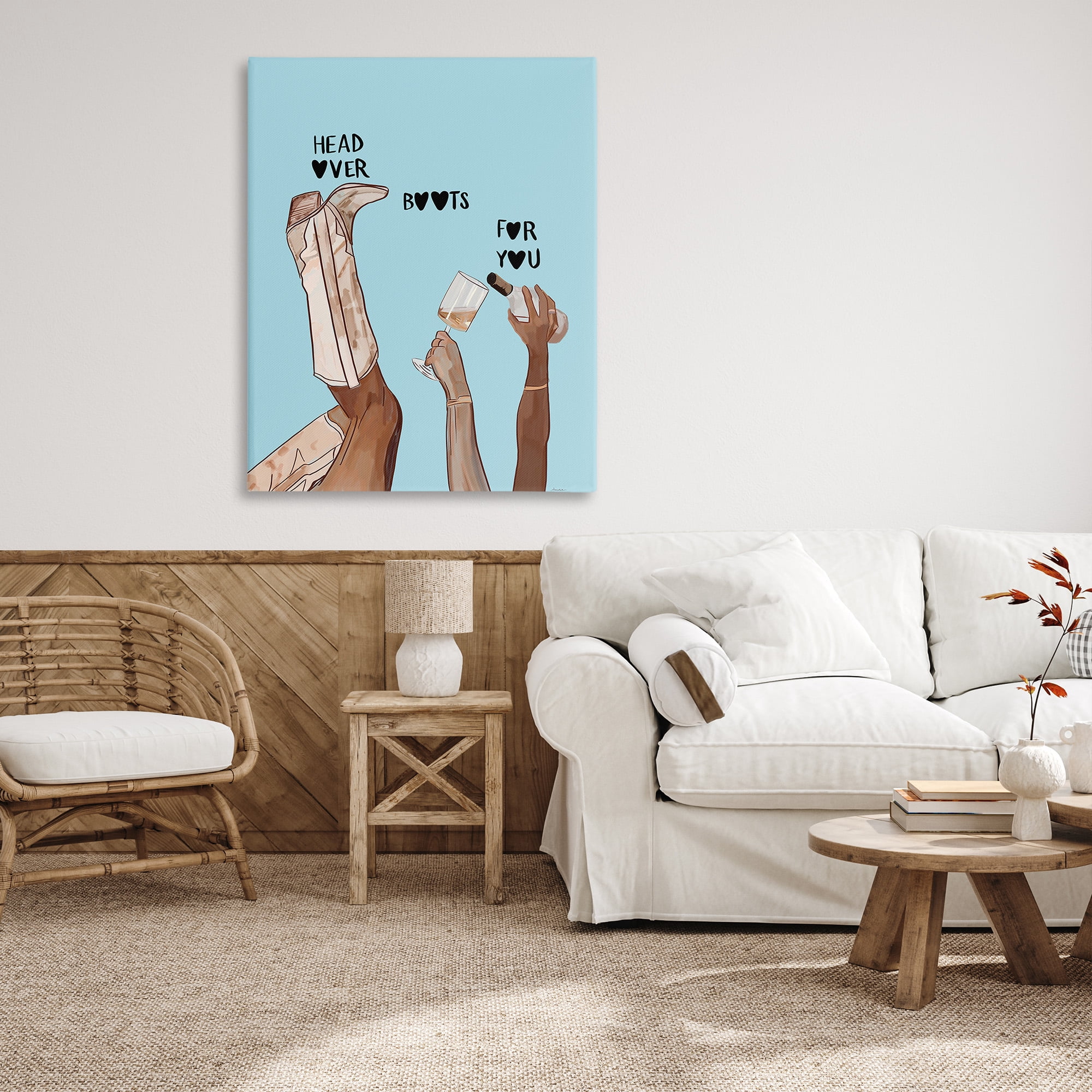 Stupell Industries Romantic Cowgirl Phrase Food & Beverage Painting Gallery Wrapped Canvas Art Print Wall Art, 36 x 48