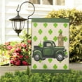 thumbnail image 3 of St. Patrick's Day Garden Flag Linen Outdoor Flag Green Truck Buffalo Plaid Shamrock Clover Yard Flags Double Sided House Flag for Home,indoor ,12.5''×18''in., 3 of 4