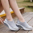 thumbnail image 6 of YOUYEDIAN Orthopedic Shoes for Women Arch Support Sneakers Lightweight Non Slip Slip on Walking Shoes Mesh Stretch Comfort 2026 New Foam Shoes (Light Gray), 6 of 7