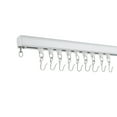 thumbnail image 6 of Ceiling Curtain Track System 12–18 FT Adjustable, Heavy Duty Aluminum Curtain Rail with Roller Hooks, Ultra Thin White Ceiling Mount Curtain Track for Room Divider, Shower Curtain, Living Room, 6 of 14