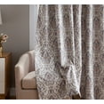 thumbnail image 3 of THD Verona Damask 100% Room Darkening Thermal Insulated Curtain Grommet Panels - (Neutral, 100 W x 63 L), 3 of 4