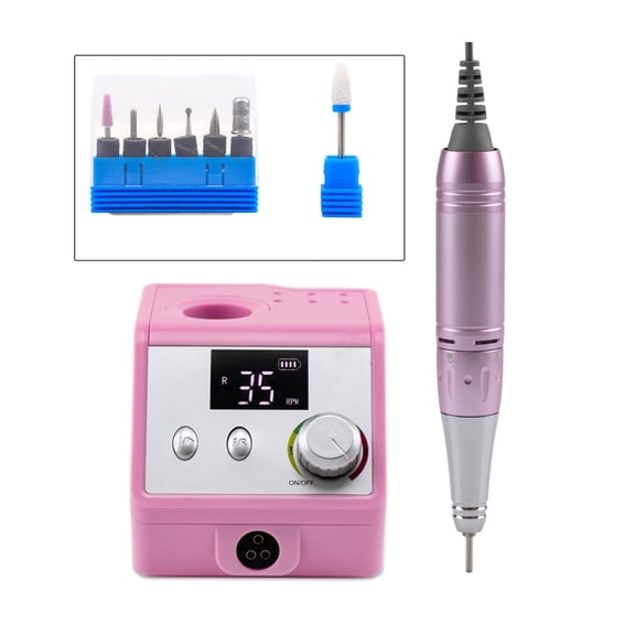 35000RPM Portable Stand Electric Nail Drill Machine Set, Cordless Drilling Manicure Pedicure Nail Polisher ,Low Noise