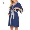 thumbnail image 2 of Minnieouse Vestido de punto de maternidad, pijamas de manga larga para embarazadas, camisón fino de lactancia, vestido elegante, ropa de dormir para el Accesorios de disfraces S Minnieouse AP019008-01, 2 of 6