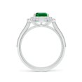 thumbnail image 2 of ANGARA Lab Grown 1.5 Ct Vintage Inspired Pear Emerald Double Engagement Ring for Women in 14K White Gold (Size-9x7mm) | May Birthstone, Anniversary, Jewelry Gift for Women | Lab-Grown Emerald Ring, 2 of 8